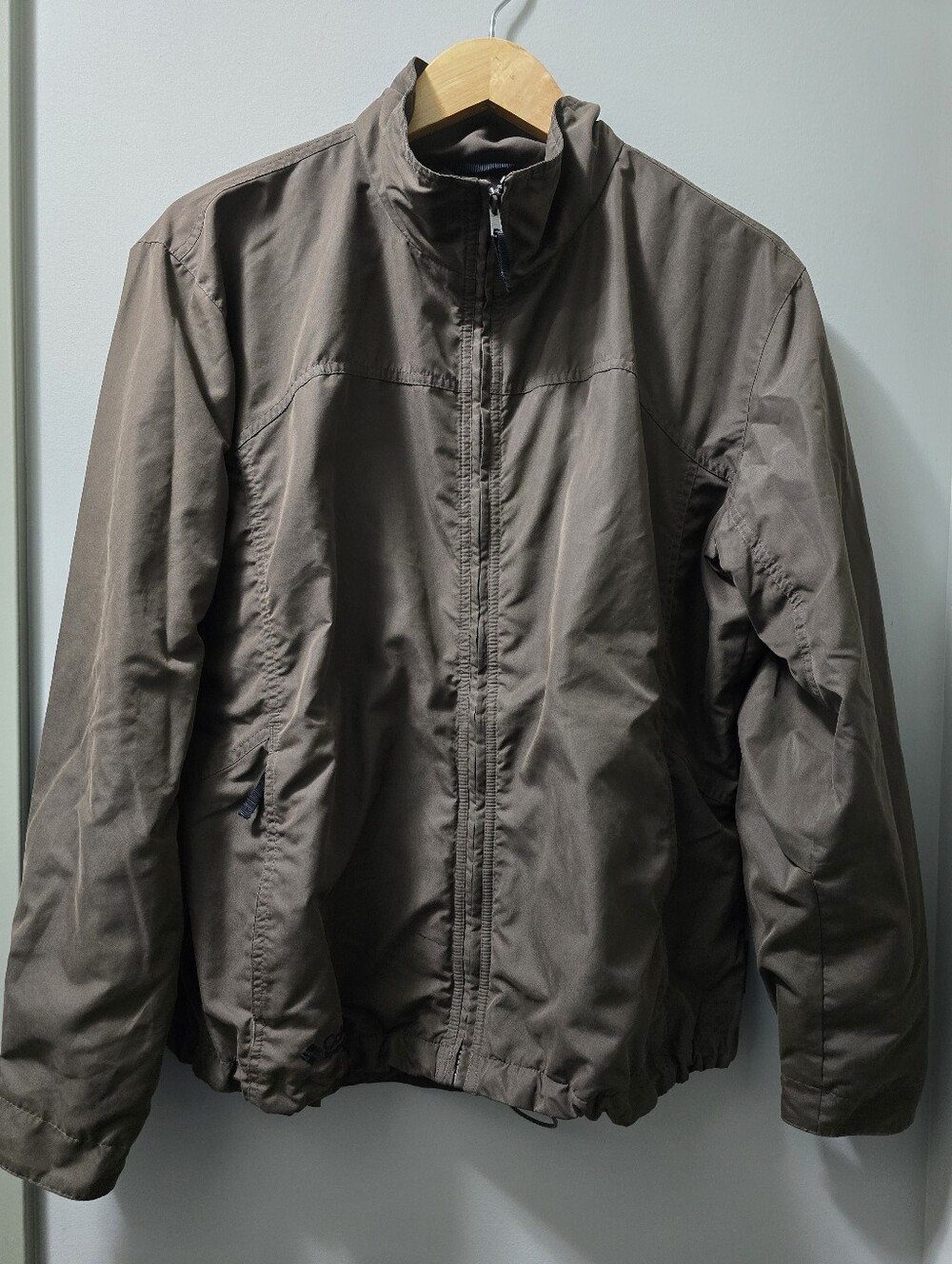 Vintage Columbia Lightweight Brown Zipper Jacket - Size XL